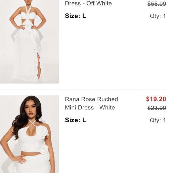 Rosette white mini dress - Picture 2 of 2